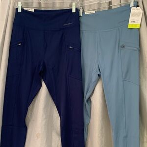 Eddie Bauer Dark Blue and Sky Blue Active Leggings